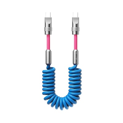 撞色系列 彈簧螺旋編織強化快充線3