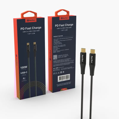 Type-C to Type-C 100W 漁網編織強化快速充電傳輸線-鍍金版2