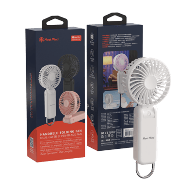USB充電可折疊/掛扣雙扇葉涼風扇1
