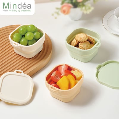 Mindéa 食品級矽膠摺疊碗 400ml/750ml/1200ml1