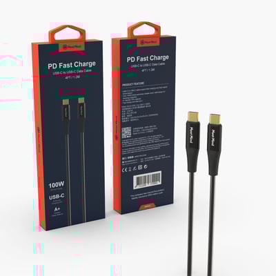 Type-C to Type-C 100W 漁網編織強化快速充電傳輸線-鍍金版1