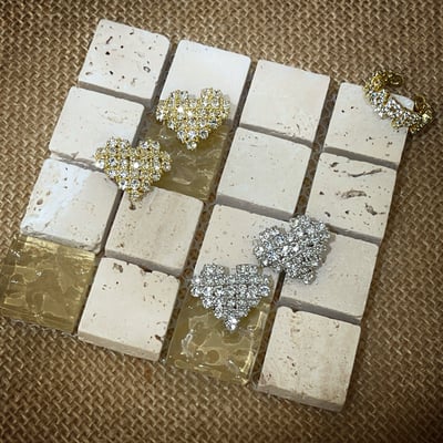 【 淳飾 】銀針｜愛心滿鑽 全鋯石12161923/241