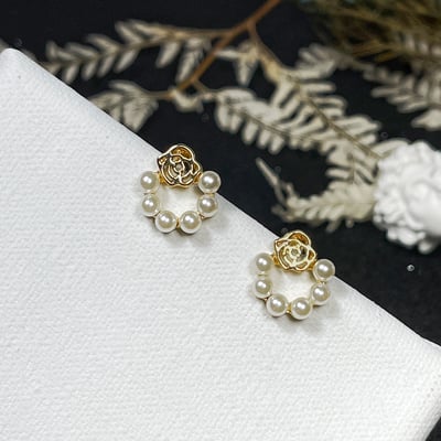 【 淳飾 】銀針｜法式浪漫玫瑰珍珠 14519041
