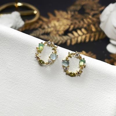 【 淳飾 】銀針｜貓眼鋯石花園 121619161