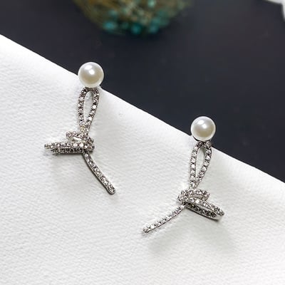 【 淳飾 】銀針｜氣質珍珠閃鑽 14519121