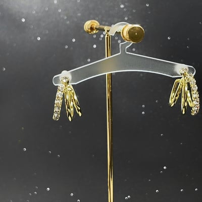 【 淳飾 】銀針｜C 型鋯石交織款 3325112