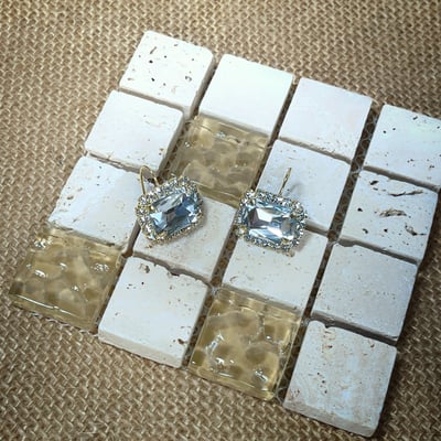 【 淳飾 】銀針｜韓風方形水晶玻璃 121619331