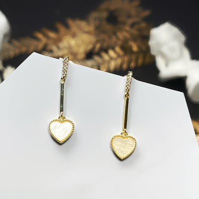 【 淳飾 】銀針｜貝殼愛鋯石 121619041