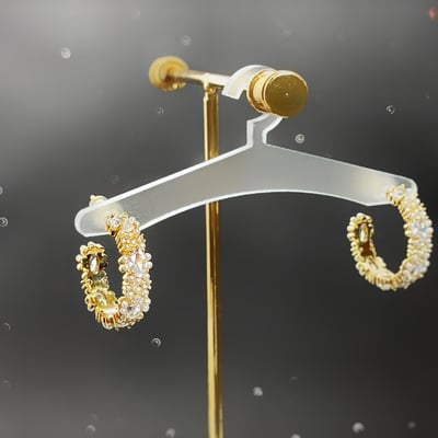 【 淳飾 】銀針｜水晶珍珠圓舞曲 121619122