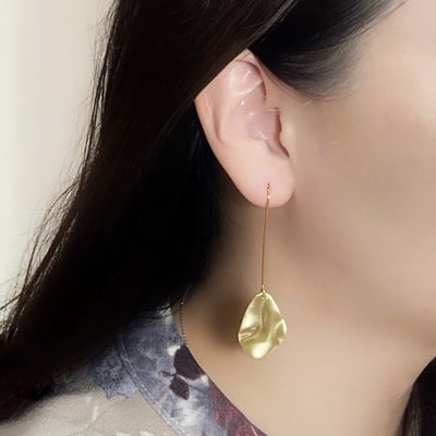 【 淳飾 】銀針K金｜不對稱歐美復古設計 14519172