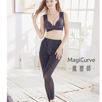 【夏特價 魔塑師】P-006 中腰長束褲～ 高丹尼重壓夏季(局部雙層/抽脂/ 瘦大腿)1