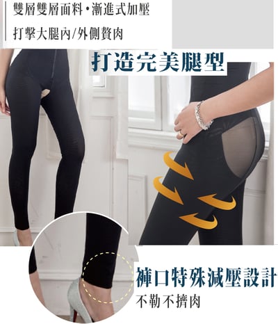 【魔塑師】P-016 雙層提臀長束褲～ 高丹尼重壓(全雙層/抽脂/產後)7