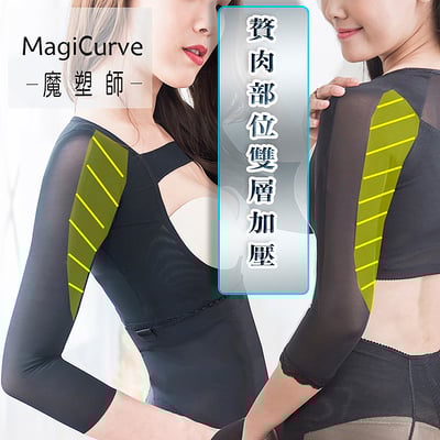 【夏特價 魔塑師】W-030夏季 局部雙層塑手臂上衣 ( 手臂抽脂/ 纖細手臂)1