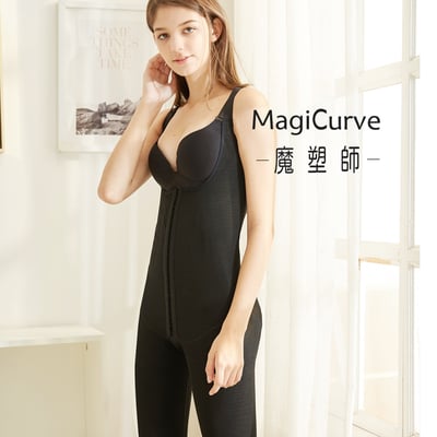 【魔塑師 MagiCurve】膝上長連身 GE-014H 重壓高丹尼提臀連身塑身衣(全雙層/產後塑身衣）6
