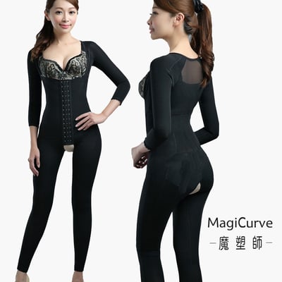 【魔塑師】有袖連身 GE-013 重壓高丹尼提臀長束褲～ 高丹尼重壓(全雙層/抽脂/產後)1