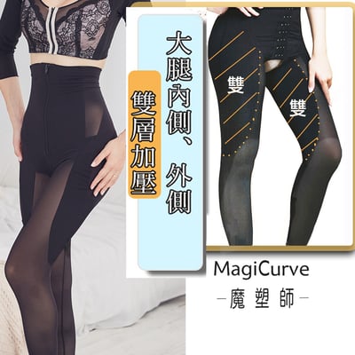 【夏特價 魔塑師】P-006 中腰長束褲～ 高丹尼重壓夏季(局部雙層/抽脂/ 瘦大腿)4