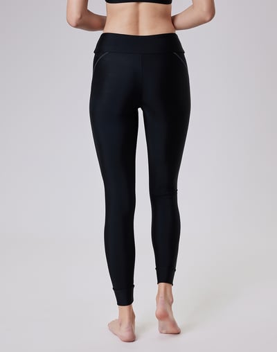 Haolang 經典黑高腰長泳褲(單件)/抗UV2