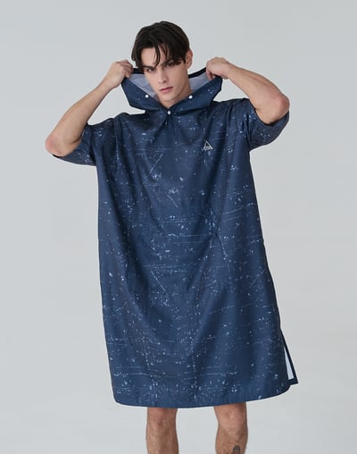 Haolang 海洋紋理男款快乾毛巾衣1