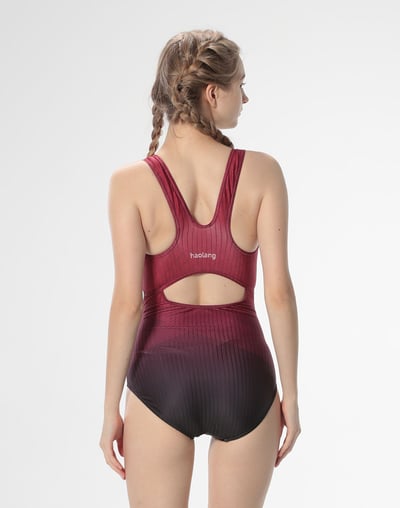 Haolang 莫紅競速連身三角泳衣2
