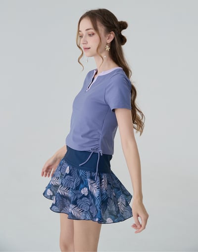 Haolang 霧灰紫兩件式裙裝泳衣4