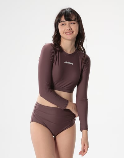 Haolang 可可棕高腰比基尼褲6