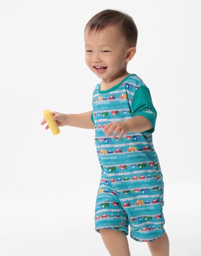 Haolang 小汽車男童連身泳衣3