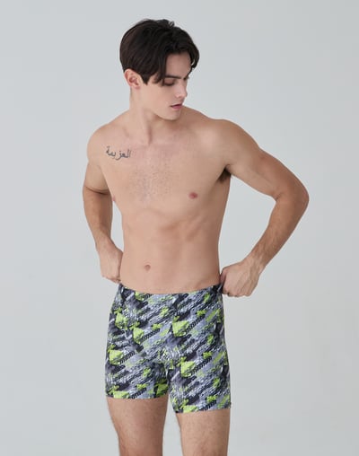 Haolang 螢光動能競速五分泳褲/抗氯4