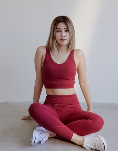 Haolang 酒紅運動內衣4