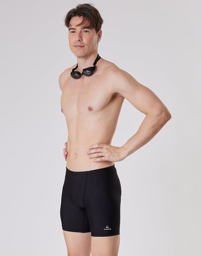 Haolang 經典黑競速五分泳褲/抗氯4