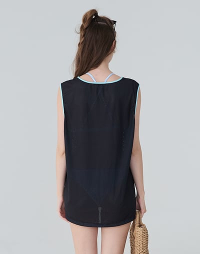 Haolang 中性海島透氣背心罩衫4