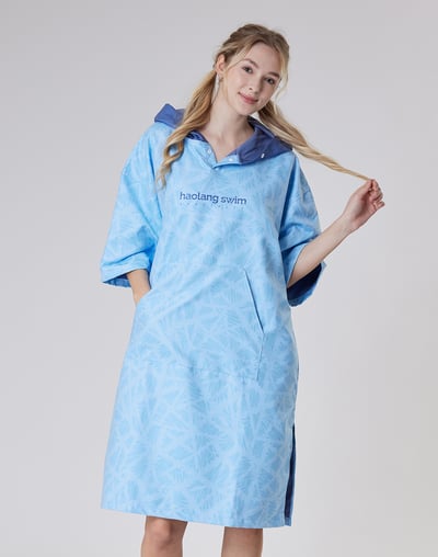 Haolang 海洋粉藍女款快乾毛巾衣(纖維毛)2