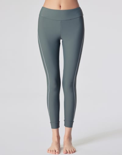 Haolang 炭灰綠高腰長泳褲(單件)4