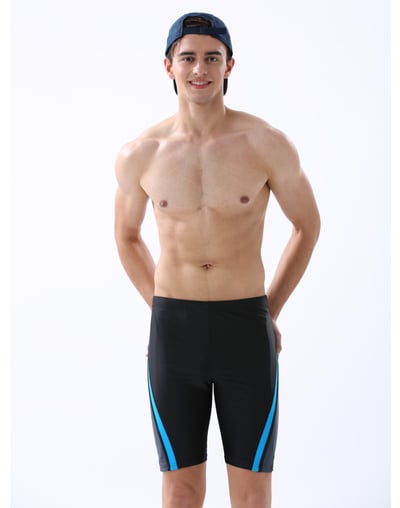  Haolang 灰邊斷面七分泳褲1