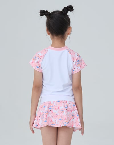Haolang  粉紅小馬女童兩件式泳衣2