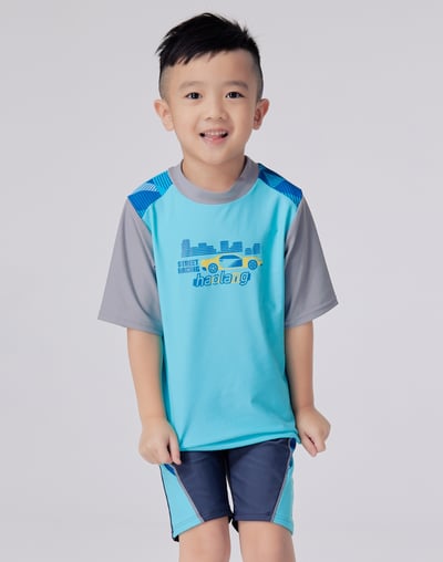 Haolang 都市汽車男童短袖泳衣557023