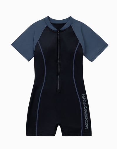 Haolang 短袖連身四角泳衣1