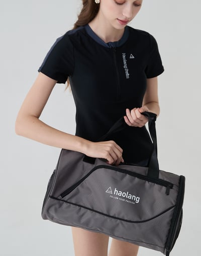 Haolang 經典黑兩件式短袖泳衣3