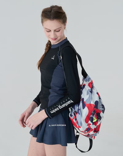 Haolang 經典黑女款長袖泳衣/抗UV/加大尺碼6