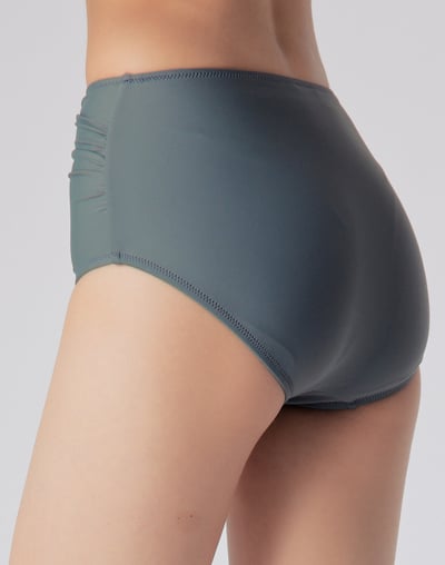 Haolang 炭灰綠高腰比基尼褲2