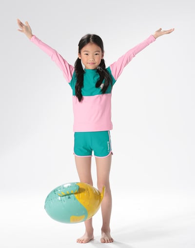 Haolang 清新女童長袖泳衣(整套)4