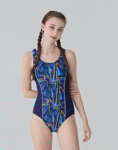 Haolang 深海藍競速連身三角泳衣1