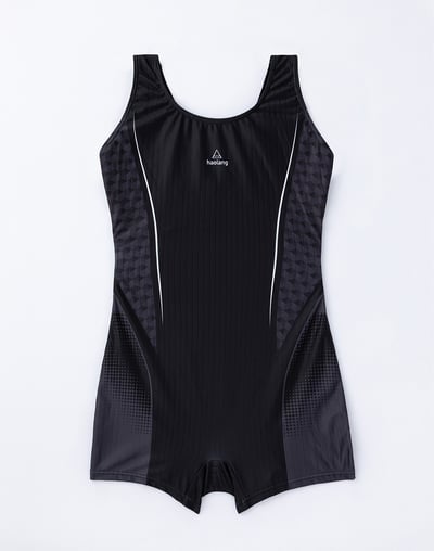 Haolang 墨黑競速連身四角泳衣5