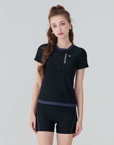 Haolang 經典黑兩件式短袖泳衣1