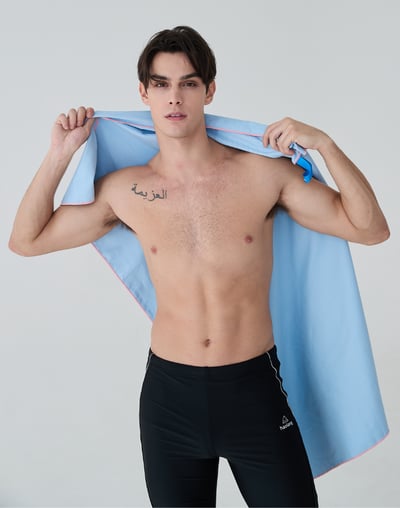 Haolang 天空藍超吸水運動浴巾2