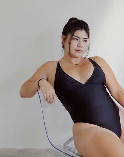 Haolang 經典黑微辣連身泳衣8