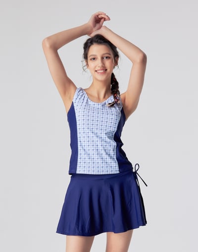 Haolang 千鳥格兩件式泳衣5