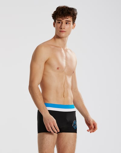 Haolang 拼接休閒平口泳褲4