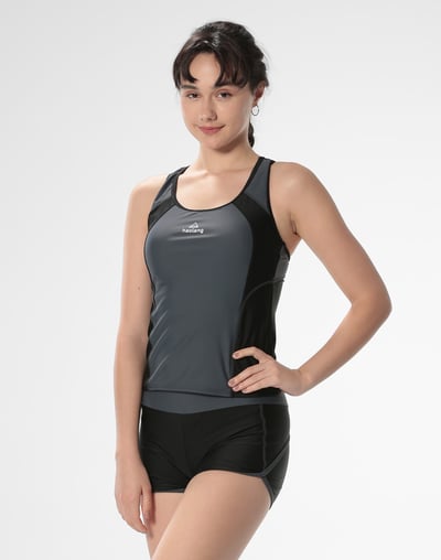 Haolang 石墨黑游泳兩件式泳衣1