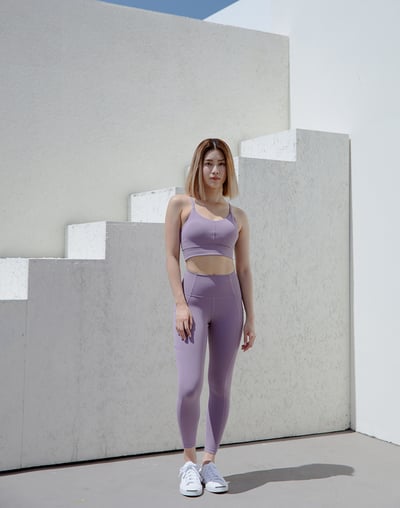 Haolang 薰衣草紫運動緊身長褲/Leggings3