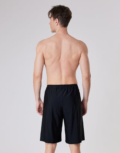 Haolang 經典黑寬鬆型泳褲3